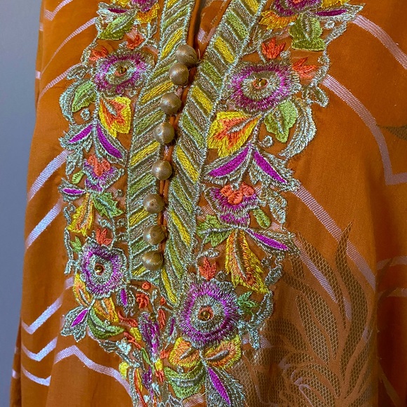 Pakistani Cross Stitch Embroidered Kurta M - Picture 2 of 5